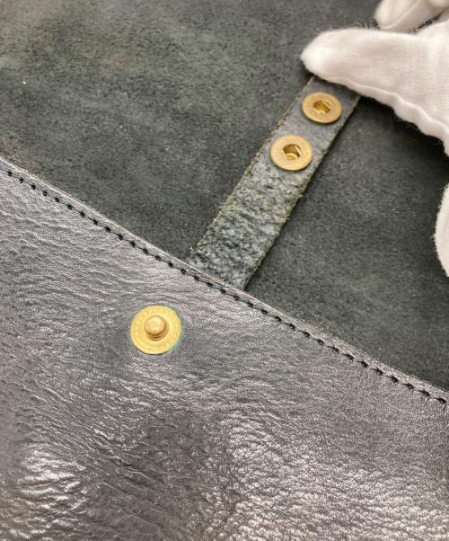 SLOW（スロウ）SLOW (スロウ) フラップレザーショルダーバッグ ブラックの古着・服飾アイテム
