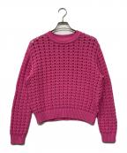theory luxeセオリーリュクス）の古着「カットパターンニット」｜ショッキングピンク
