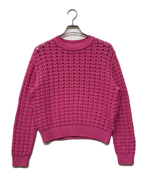 theory luxe（セオリーリュクス）theory luxe (セオリーリュクス) カットパターンニット ショッキングピンク サイズ:38の古着・服飾アイテム