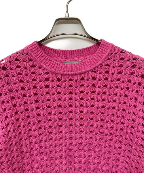 theory luxe（セオリーリュクス）theory luxe (セオリーリュクス) カットパターンニット ショッキングピンク サイズ:38の古着・服飾アイテム