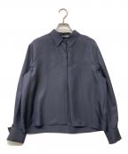 theory luxeセオリーリュクス）の古着「2AW コンパクト丈 シルクブラウス」｜ブラック