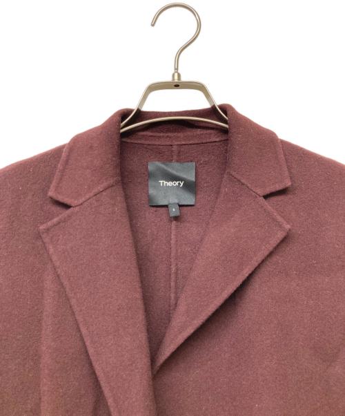 theory（セオリー）theory (セオリー) 23AW カシミヤブレンドダブルフェイスラップコート ブラウン サイズ:SIZESの古着・服飾アイテム
