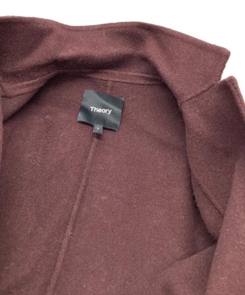 theory（セオリー）theory (セオリー) 23AW カシミヤブレンドダブルフェイスラップコート ブラウン サイズ:SIZESの古着・服飾アイテム