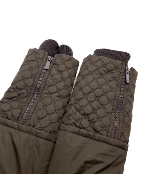 GUCCI（グッチ）GUCCI (グッチ) GGエンボスアーム カラーブロック中綿ジャケット ブラウン×オレンジ サイズ:size42の古着・服飾アイテム