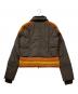 GUCCI (グッチ) GGエンボスアーム カラーブロック中綿ジャケット ブラウン×オレンジ サイズ:size42：18000円