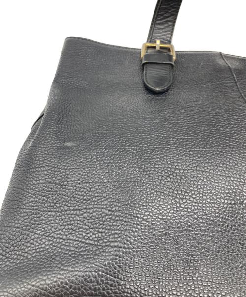 BURBERRY（バーバリー）BURBERRY (バーバリー) 裏ノバチェックシボ革レザーハンドバッグ ブラックの古着・服飾アイテム