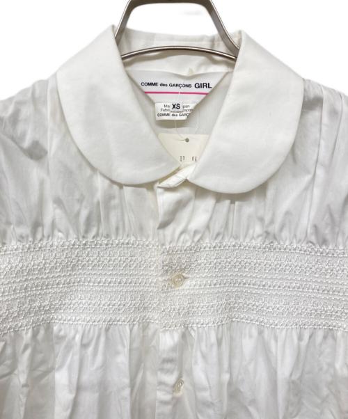 COMME des GARCONS GIRL（コムデギャルソンガール）COMME des GARCONS GIRL (コムデギャルソンガール) ギャザーシャツ ホワイト サイズ:XS 未使用品の古着・服飾アイテム