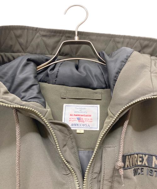AVIREX（アヴィレックス）AVIREX (アヴィレックス) フーデッドジャケット オリーブ サイズ:SIZELの古着・服飾アイテム
