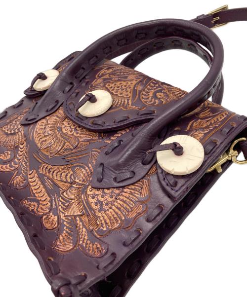 Carving Tribes（カービングトライブス）Carving Tribes (カービングトライブス) Mini Maestra 2WAYショルダーバッグ パープルの古着・服飾アイテム