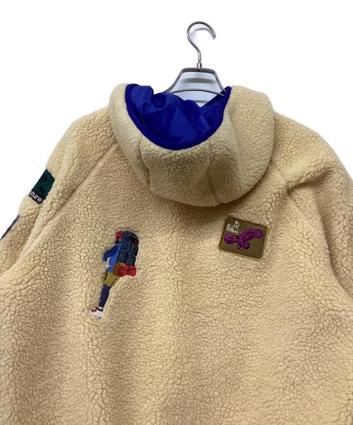 go slow caravan（ゴースローキャラバン）go slow caravan (ゴースローキャラバン) ボア刺繍ジャケット ブルー×ベージュ サイズ:3の古着・服飾アイテム