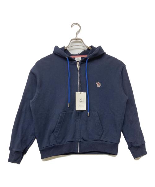 PS Paul Smith（ＰＳポールスミス）PS Paul Smith (ＰＳポールスミス) ゼブラワッペン パーカ ネイビー サイズ:Lの古着・服飾アイテム