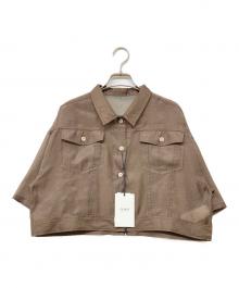Ameri（アメリ）の古着「25SS DENIM LIKE PRINT SHIRT」｜ブラウン