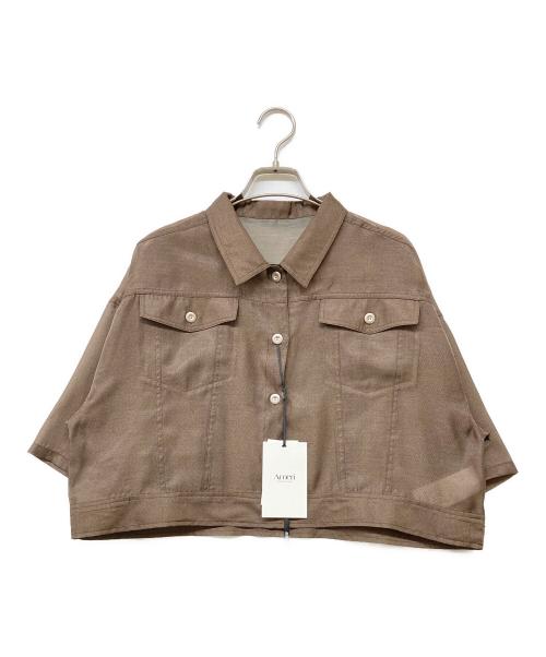Ameri（アメリ）AMERI (アメリ) 25SS DENIM LIKE PRINT SHIRT ブラウン サイズ:FREE 未使用品の古着・服飾アイテム