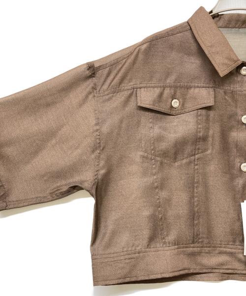 Ameri（アメリ）AMERI (アメリ) 25SS DENIM LIKE PRINT SHIRT ブラウン サイズ:FREE 未使用品の古着・服飾アイテム