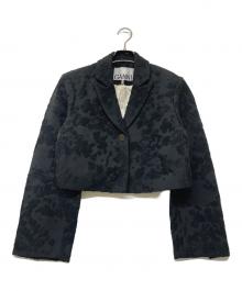 GANNI（ガニー）の古着「24AW 1B ショートワイドジャケット」｜ブラック