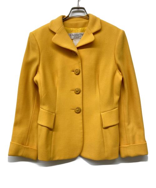 Christian Dior（クリスチャン ディオール）Christian Dior (クリスチャン ディオール) テーラードジャケット イエロー サイズ:40の古着・服飾アイテム