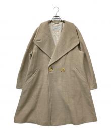 MaxMara（マックスマーラ）の古着「カシミヤブレンドバージンウールコート」｜ブラウン
