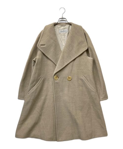 MaxMara（マックスマーラ）MaxMara (マックスマーラ) カシミヤブレンドバージンウールコート ブラウン サイズ:FREEの古着・服飾アイテム