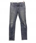 DOLCE & GABBANAドルチェ＆ガッバーナ）の古着「ダメージ加工デニムパンツ」｜ブラック