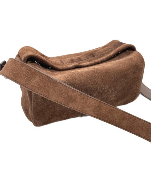 PRADA（プラダ）PRADA (プラダ) コーヒースウェードショルダーバッグ ブラウンの古着・服飾アイテム