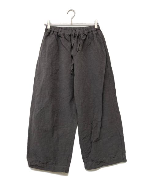nest Robe（ネストローブ）nest Robe (ネストローブ) コットンリネンクロップドワイドパンツ グレー サイズ:Fの古着・服飾アイテム