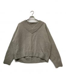 Noble（ノーブル）の古着「24AW YAK/ヤク ワイドVネックニット」｜ベージュ