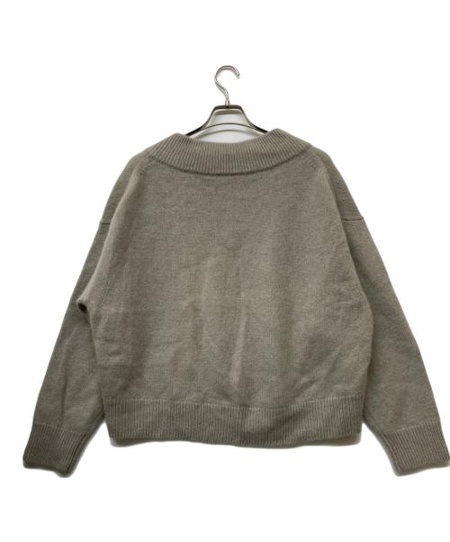 Noble（ノーブル）Noble (ノーブル) 24AW YAK/ヤク ワイドVネックニット ベージュ サイズ:FREEの古着・服飾アイテム