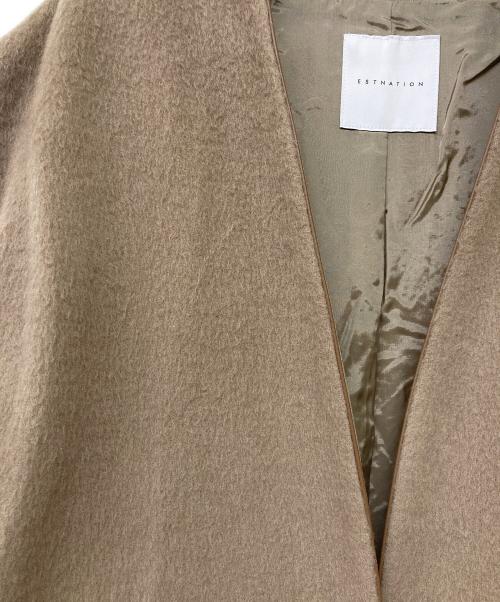 ESTNATION（エストネーション）ESTNATION (エストネーション) シャギージャージージレ ブラウン サイズ:size36の古着・服飾アイテム