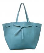 CELINEセリーヌ）の古着「カバファントム スモールレザートートバッグ」｜ブルー