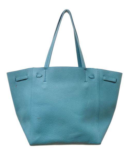 CELINE（セリーヌ）CELINE (セリーヌ) カバファントム スモールレザートートバッグ ブルーの古着・服飾アイテム