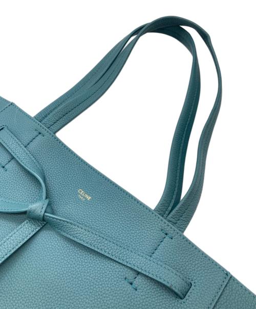 CELINE（セリーヌ）CELINE (セリーヌ) カバファントム スモールレザートートバッグ ブルーの古着・服飾アイテム