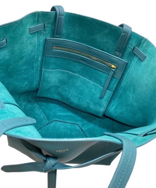 CELINE（セリーヌ）CELINE (セリーヌ) カバファントム スモールレザートートバッグ ブルーの古着・服飾アイテム