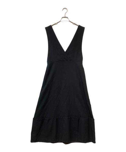 ADORE（アドーア）ADORE (アドーア) ダブルクロスコットンワンピース ブラック サイズ:36の古着・服飾アイテム