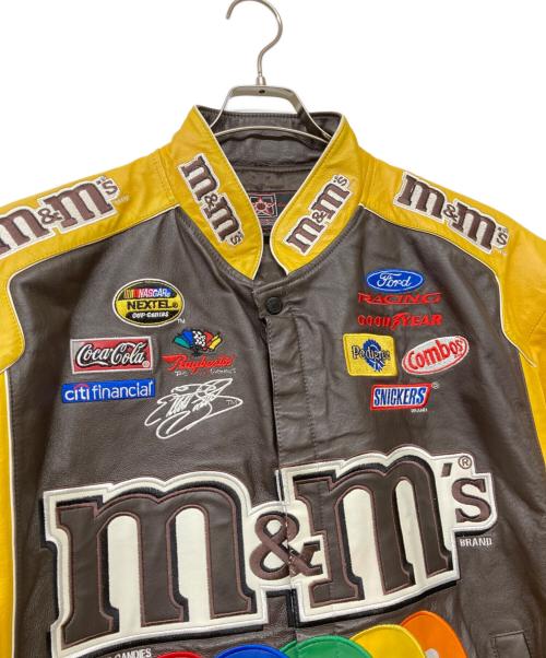 JH Design（ジェイエイチデザイン）JH Design (ジェイエイチデザイン) 古着 M&M's レーシングジャケット ダークブラウン サイズ:SIZE Lの古着・服飾アイテム