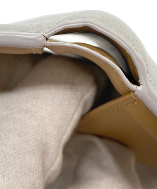 BOTTEGA VENETA（ボッテガベネタ）BOTTEGA VENETA (ボッテガベネタ) イントレチャート3つ折り財布 グレー×スカイブルーの古着・服飾アイテム