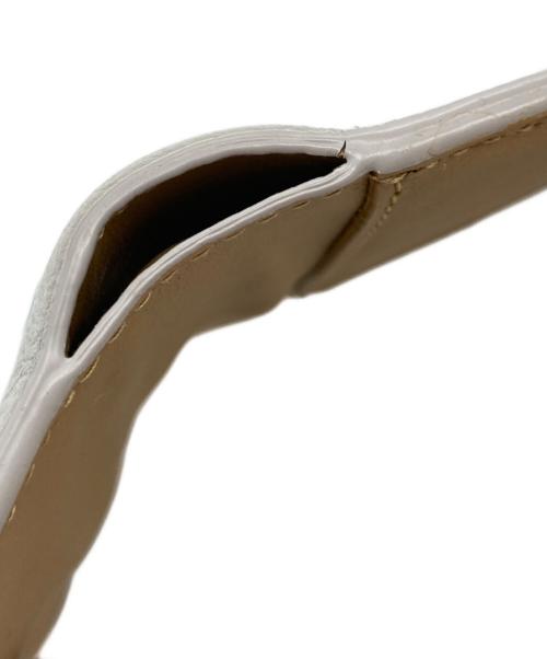 BOTTEGA VENETA（ボッテガベネタ）BOTTEGA VENETA (ボッテガベネタ) イントレチャート3つ折り財布 グレー×スカイブルーの古着・服飾アイテム