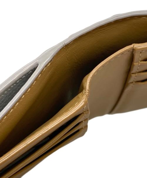 BOTTEGA VENETA（ボッテガベネタ）BOTTEGA VENETA (ボッテガベネタ) イントレチャート3つ折り財布 グレー×スカイブルーの古着・服飾アイテム