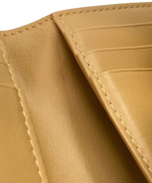 BOTTEGA VENETA（ボッテガベネタ）BOTTEGA VENETA (ボッテガベネタ) イントレチャート3つ折り財布 グレー×スカイブルーの古着・服飾アイテム