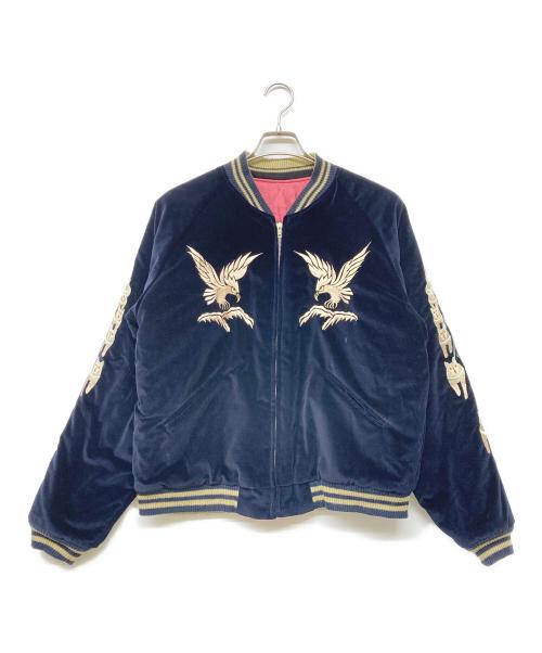 東洋エンタープライズ（トウヨウエンタープライズ）東洋エンタープライズ (トウヨウエンタープライズ) ALASKA AMERICA'S LAST FRONTIER SOUVENIR JACKET ネイビー サイズ:SIZE Lの古着・服飾アイテム