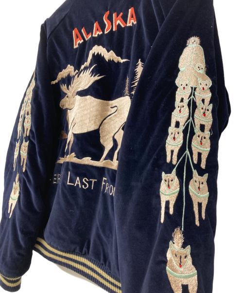 東洋エンタープライズ（トウヨウエンタープライズ）東洋エンタープライズ (トウヨウエンタープライズ) ALASKA AMERICA'S LAST FRONTIER SOUVENIR JACKET ネイビー サイズ:SIZE Lの古着・服飾アイテム