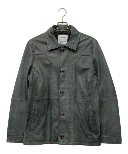 Barassi（バラシ）Barassi (バラシ) シープスキン レザージップジャケット ブラック サイズ:48の古着・服飾アイテム