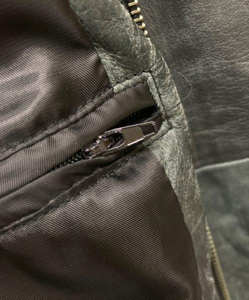 Barassi（バラシ）Barassi (バラシ) シープスキン レザージップジャケット ブラック サイズ:48の古着・服飾アイテム