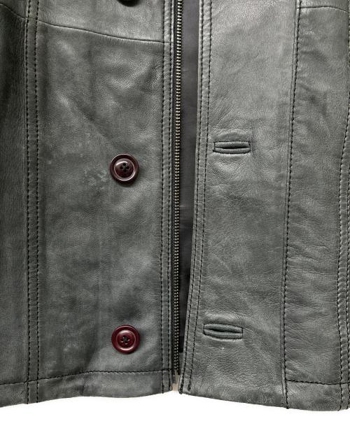 Barassi（バラシ）Barassi (バラシ) シープスキン レザージップジャケット ブラック サイズ:48の古着・服飾アイテム