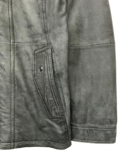 Barassi（バラシ）Barassi (バラシ) シープスキン レザージップジャケット ブラック サイズ:48の古着・服飾アイテム