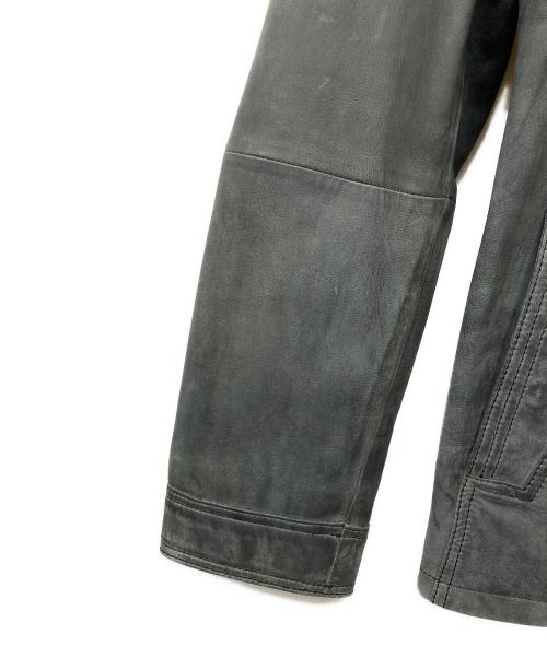 Barassi（バラシ）Barassi (バラシ) シープスキン レザージップジャケット ブラック サイズ:48の古着・服飾アイテム