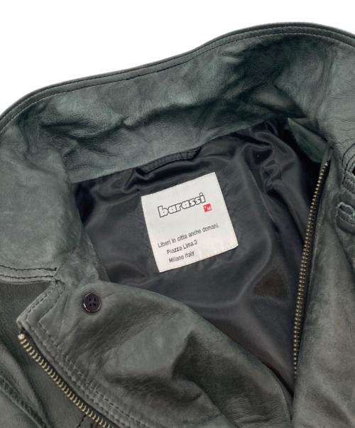 Barassi（バラシ）Barassi (バラシ) シープスキン レザージップジャケット ブラック サイズ:48の古着・服飾アイテム