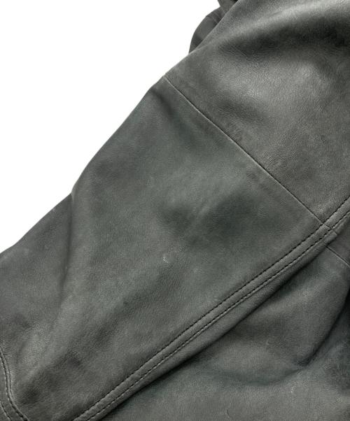 Barassi（バラシ）Barassi (バラシ) シープスキン レザージップジャケット ブラック サイズ:48の古着・服飾アイテム