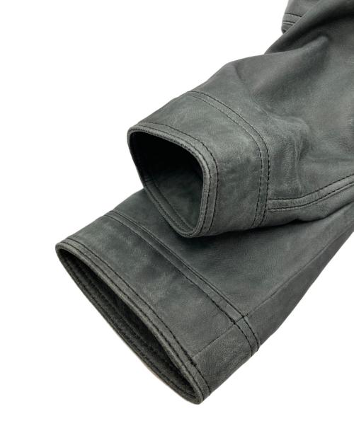 Barassi（バラシ）Barassi (バラシ) シープスキン レザージップジャケット ブラック サイズ:48の古着・服飾アイテム