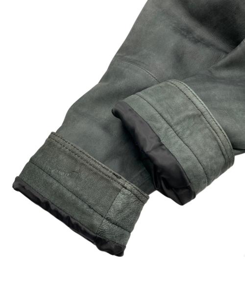 Barassi（バラシ）Barassi (バラシ) シープスキン レザージップジャケット ブラック サイズ:48の古着・服飾アイテム