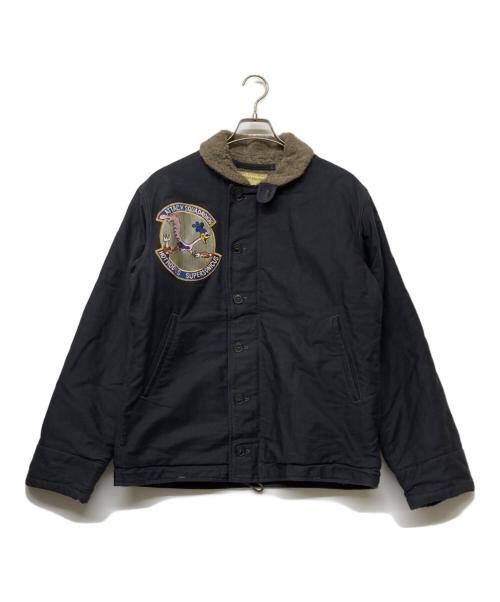 BUZZ RICKSON'S（バズリクソンズ）Buzz Rickson's (バズリクソンズ) VA-36 Looney Tunes Road Runner  N-1DECK JACKET/ルーニーチューンズロードランナー エヌワンデッキジャケット ネイビー サイズ:40の古着・服飾アイテム